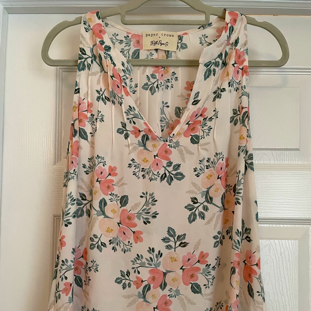 Paper Crown x Rifle Paper Co floral blouse (Lauren Conrad designed)